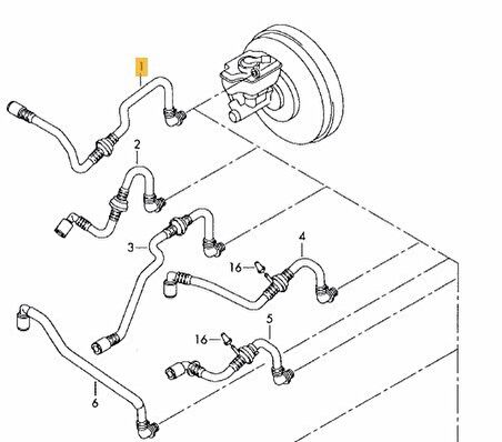 Volkswagen Passat Fren Vakum Hortumu [Orjinal] (3C0612041AM)